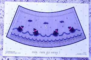 Little Memories Smocking Plate Rain Rain Go Away! 141 OOP